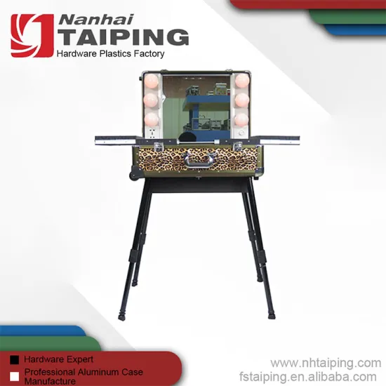 Professional Aluminum Makeup Train Case With Lighted