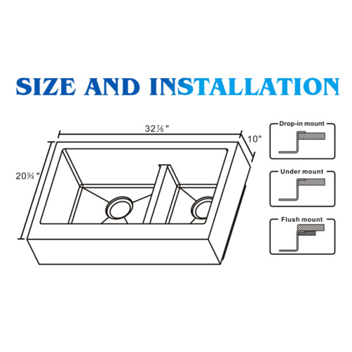 TERMhoshon DEPL BIND 60/40 Apronck Kitchen Sinks