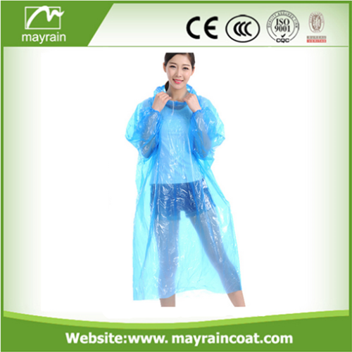 PE Adult Disposable Rain Poncho