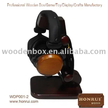 wooden headset stand