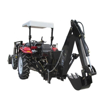 China Farm Tractor with Backhoe, Front Loader, and Mower - Hot Sale