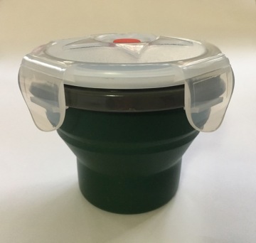 Bicchiere per acqua in silicone per uso alimentare con contenitore pieghevole