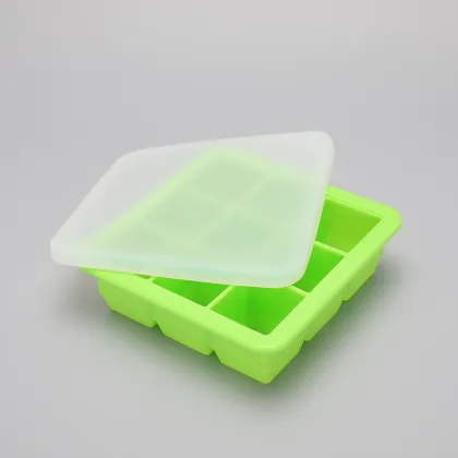 Summer Silicone Ice Lattice Mold with Cover - Food Grade for Homemade Ice Blocks