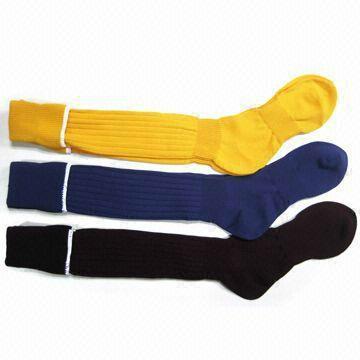 multicolor soccer socks with turnover top and terry foot