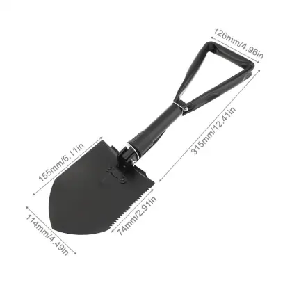Military Shovel Highcarbon Steel Multifunctional Folding Shovel With Pouch Outdoor Camping Spade Survival Tools