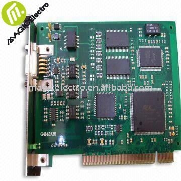 Gold-finger PCBA with 4-layer, FR4, 1.6mm, 1oz Copper Thickness