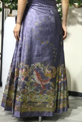 pastel purple pleated skirt