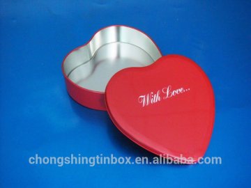 Heart Shaped Tin Box/ Tin Can