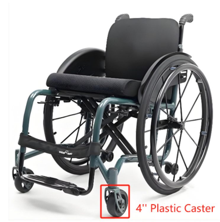 4 inches Plastic Front Wheel Replacement for Wheelchairs