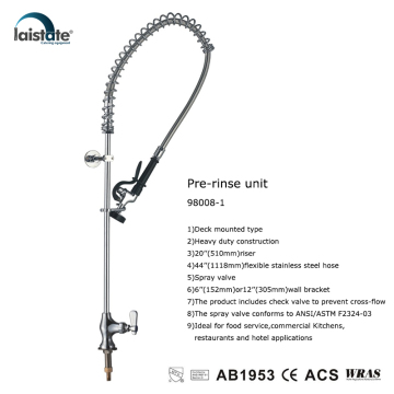Commercial Kitchen Professional Restaurant Deck Mounted Pre-Rinse Unit Faucet For Sale (98008-1)
