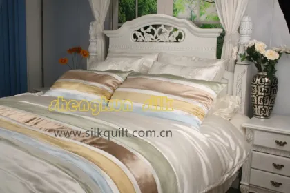 OKEO-TEX100 Certificate filled hand pulled silk/patchwork quilt bedding