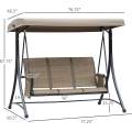 Metal Garden Swing Chair Outdoor Patio Hanging Furniture