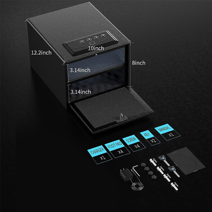 Security Home Biometric Pistol Safe SPS-AF02