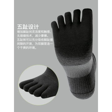 Herrenbootsocken Fünf-Finger-Socken-Sweat-absorbierende Socken