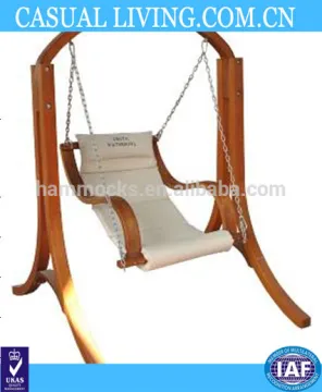 Triangle Wood Stand with Hammock Chair