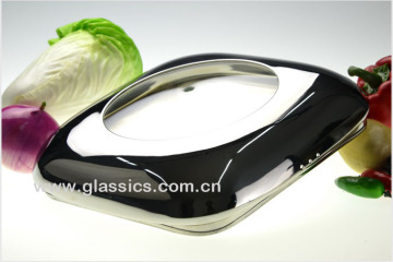 G type tempered glass lid for cookware stainless pots lid
