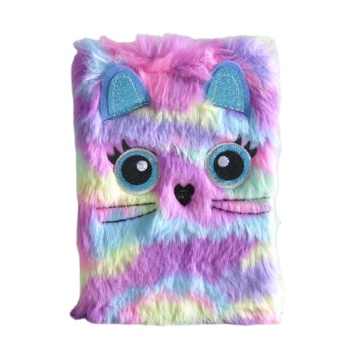 Custom Girls Stationary: A5 Animal Cartoon Plush Diary for Kids