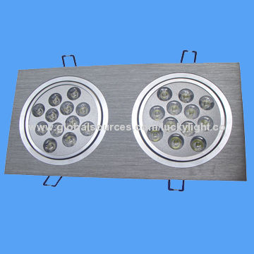 Recessed Double 24W Constant LED Ceiling Light for Supermarket Lighting