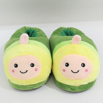 Winter Warm Avocado Shaped Fur Slippers