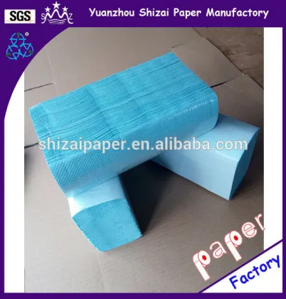 Blue Z-fold Paper hand towels