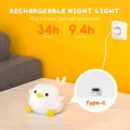 Luz de la noche de pato de silicona con carga USB