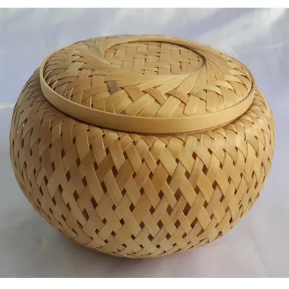 Funeral caskets and urns rattan basket made of bamboo banding