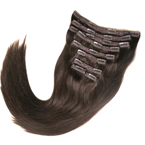 XUCHANG HARMONY HAIR 1 Set Dark Color 320grams 22inch natural remy human hair single colored easy clip in layer hair extension