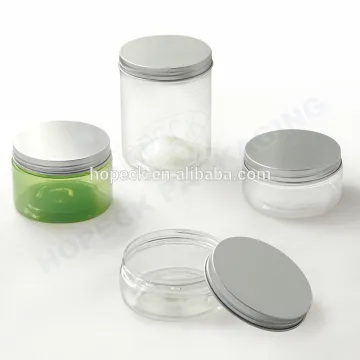 round shape PET jar with screw cap
