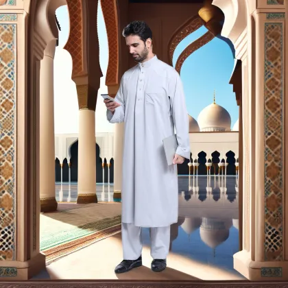 PROMISTAR 2024 New Arrivals: Islamic Clothing Wholesale Kaftan for Men