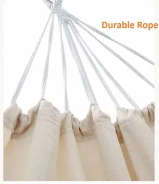 Canvas Cotton Fabric Double Hanging Bed Outdoor Hammock with Trees Strap