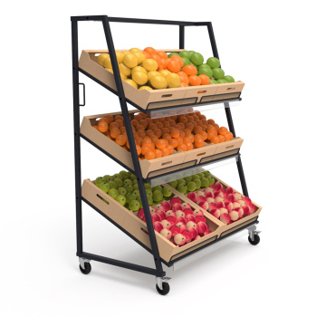 Modern Fruit and Vegetable Display Stand for Supermarket Gondola Storage Rack