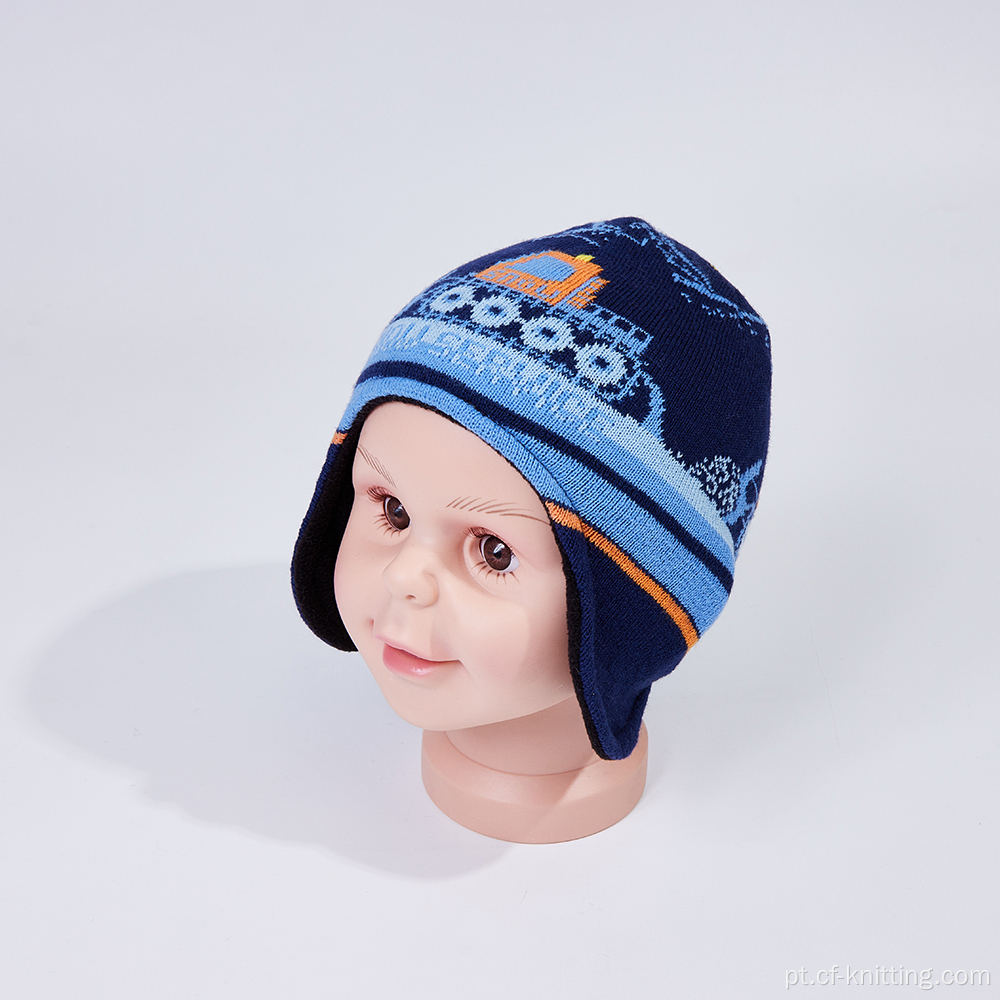 Baby chapéu de gorro de malha para o inverno