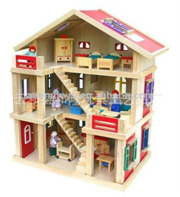 wooden mini furniture&wooden doll house