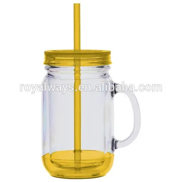 promotional gifts double wall plastic mason jar