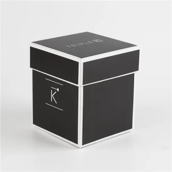 Printed Black Cardboard Paper Jewelry Gift Box