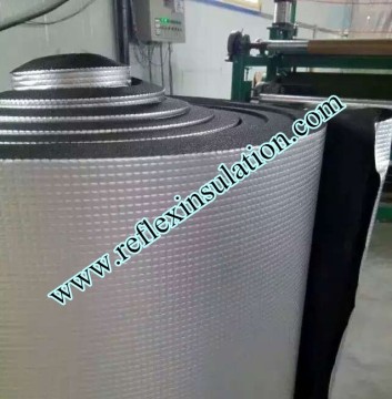 Soundproofing NBR Rubber Foam Surface Coated Alu Foil