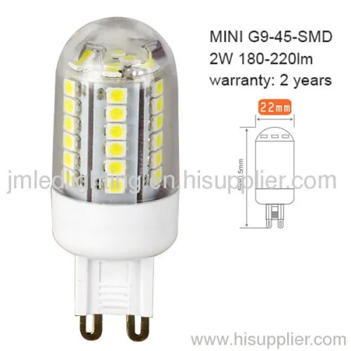 110v Or 230v Mini G9 Led Bulb Light 2w 200lm 