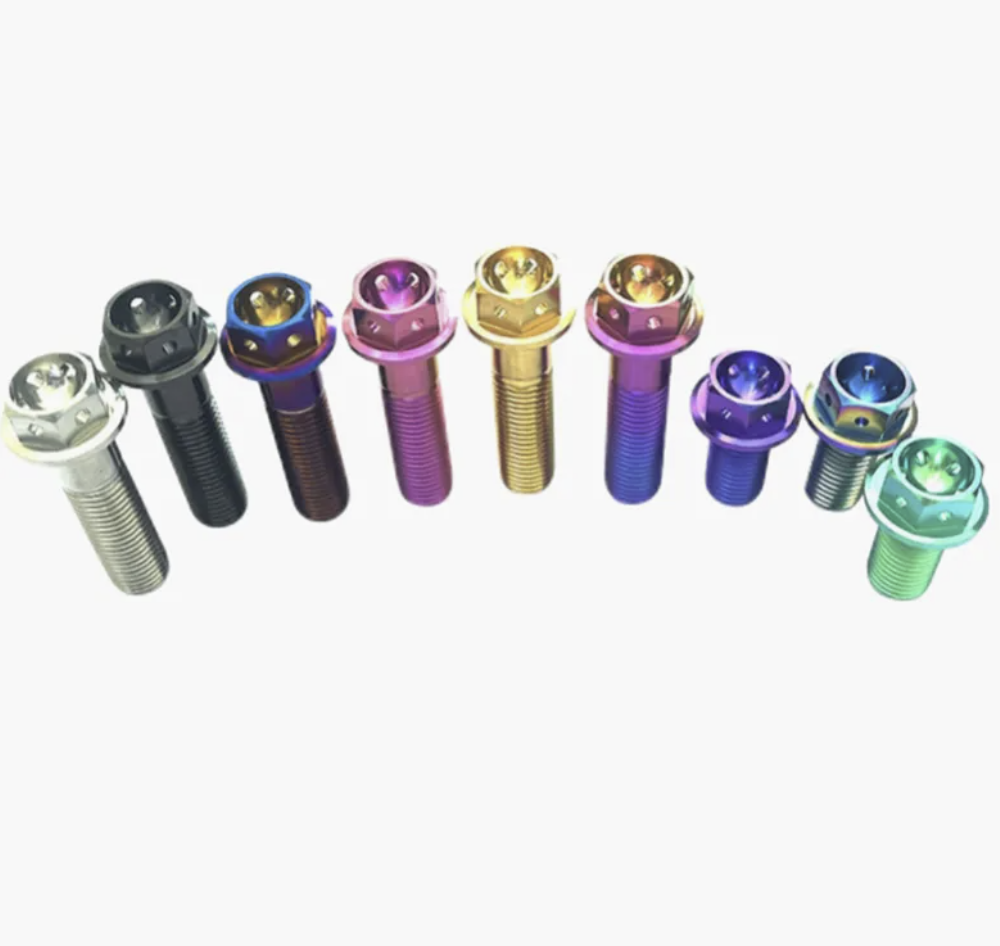 Motorcycle titanium fasteners