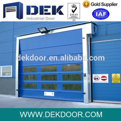 Functional space saving folded pvc fast doors