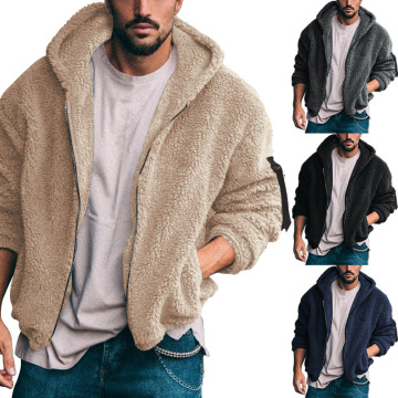 Veste à capuche en toison arctique double face en gros pour hommes