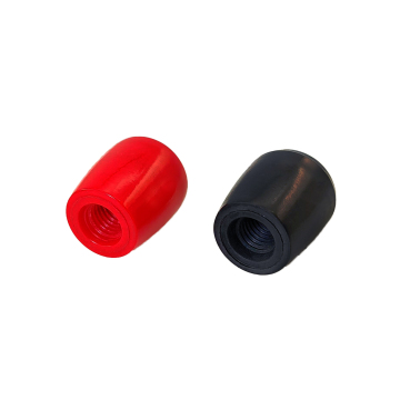 Black Red Bakelite Oval Knob Female Threaded Handle