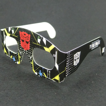 Brown Blue Paper 3d video glasses