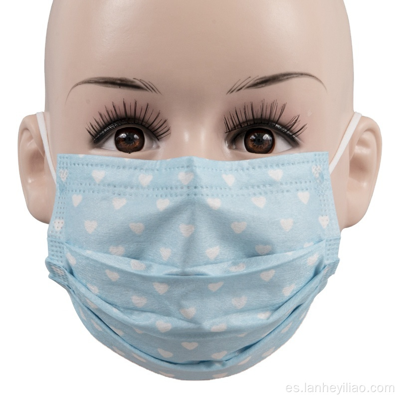 3 capas Masilla facial desechable para niños no tejidos
