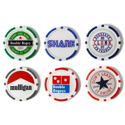 Wholesale 42mm Metal Golf Ball Coin with Magnet Chip Mark from Qiangli Factory