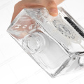 Personalized square shaped glass bottle whollesale