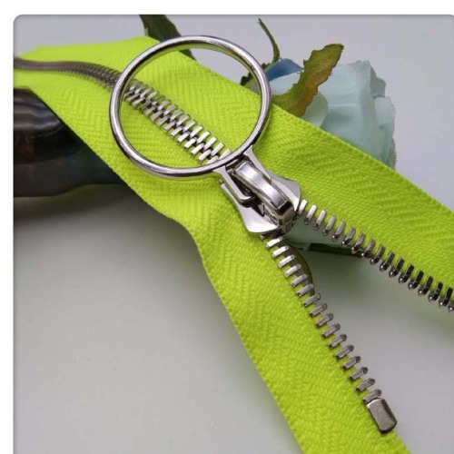 Zipper de bronze de separação de 10 polegadas com anel O