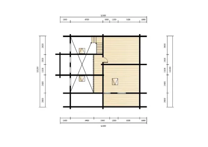 fast installation prefabricated wooden log house