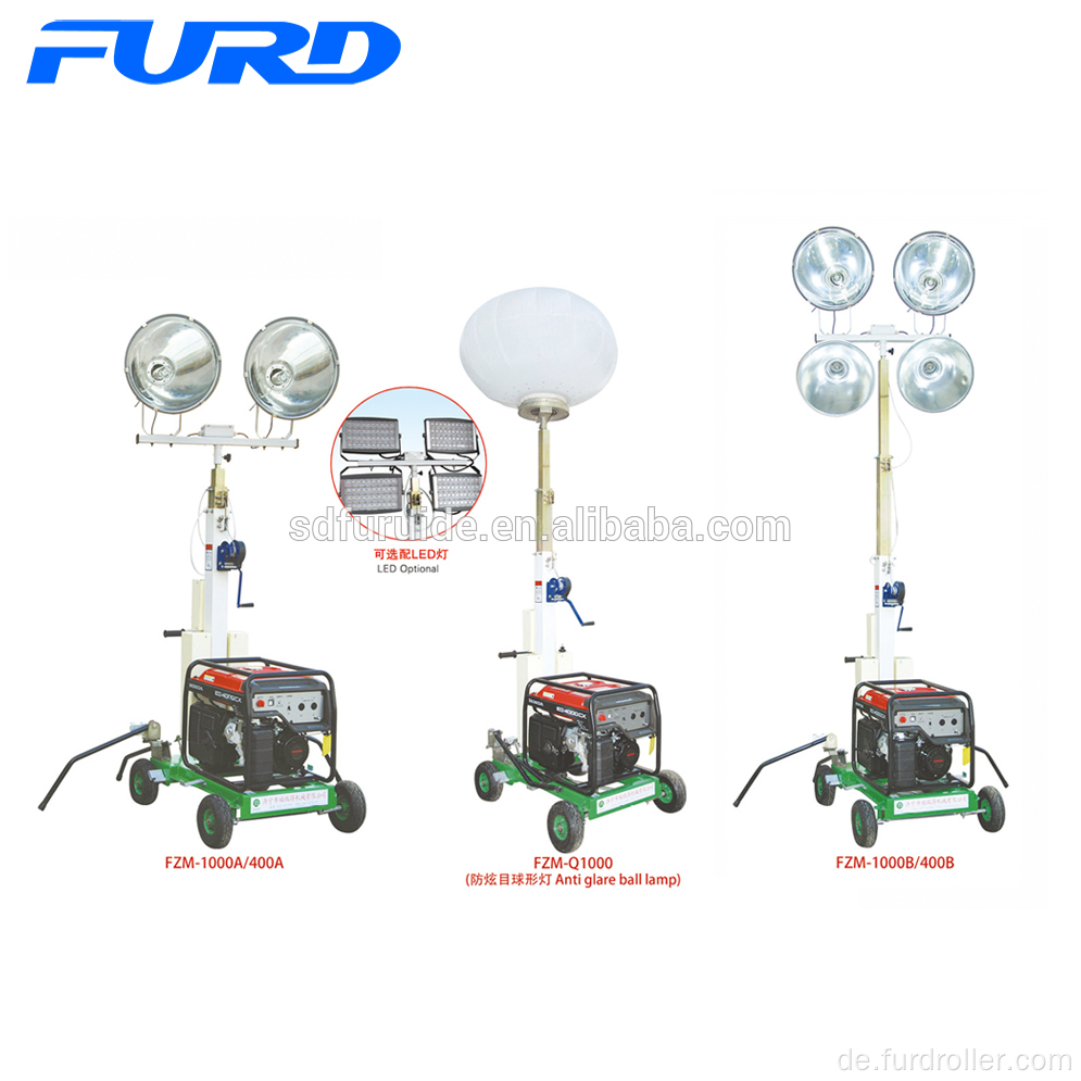 FURD Kleiner tragbarer Ballonlichtturm mit HONDA-Generator (FZM-Q1000)