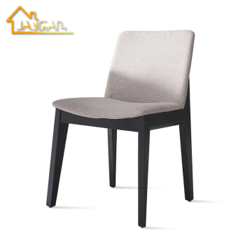 Wooden Beige Fabric Dining Chairs for Restaurants and Cafes