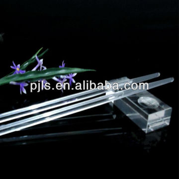 clear crystal chopsticks with base